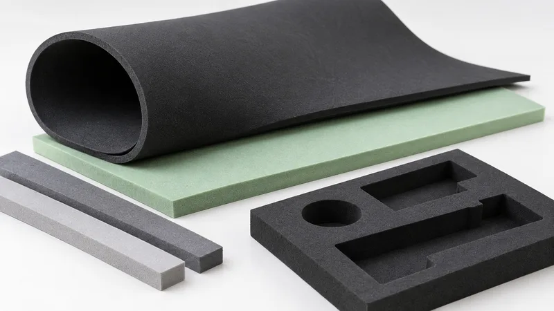 EVA foam sheets, strips and a custom-cut insert.