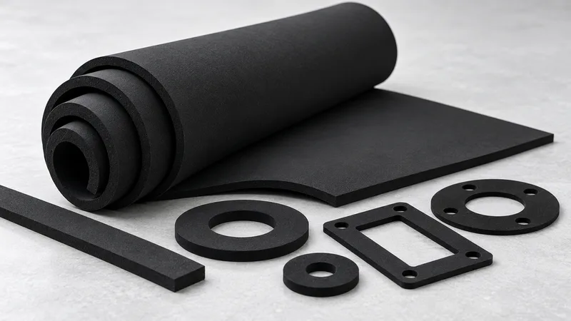 Neoprene foam sheet, strip and custom gasket formats.