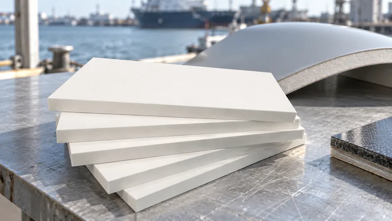 PET foam core samples for composite panel application planning.