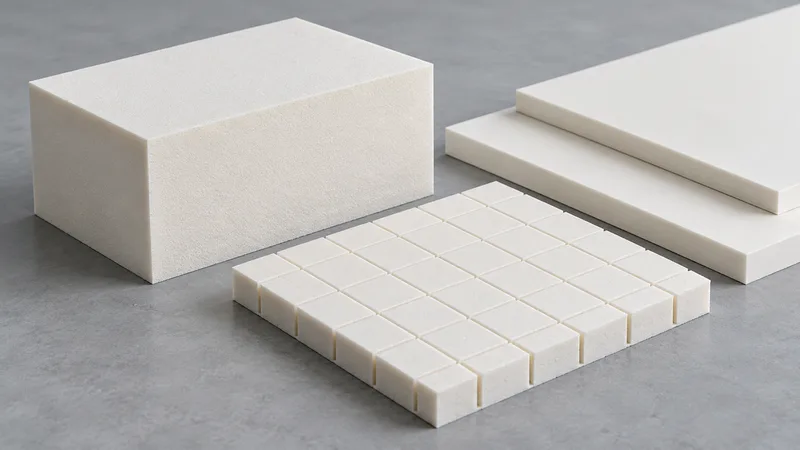 Rigid PVC foam boards, block and scored core panel formats.