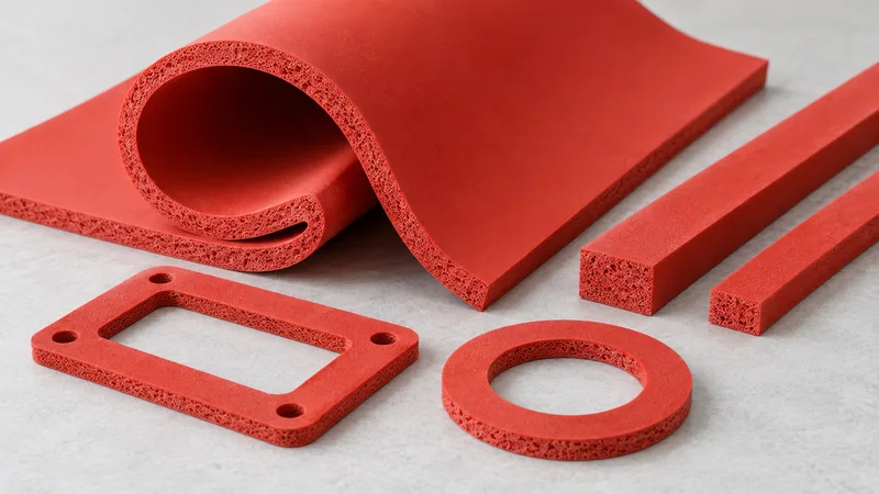 Silicone foam sheet, strips and custom gasket formats.